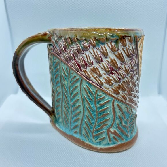 Sun Design Artisan Stoneware Raindrop Tea Coffee Mug from Bumble Bee Pottery - Picture 2 of 12